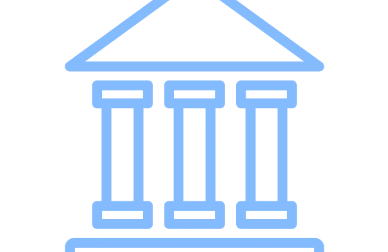 Institutional building with columns icon