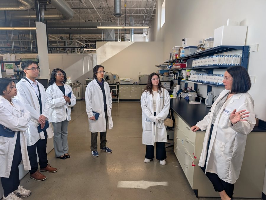 Ashley Cush ’10 meets Gettysburg students at Rockland Immunochmicals, Inc.