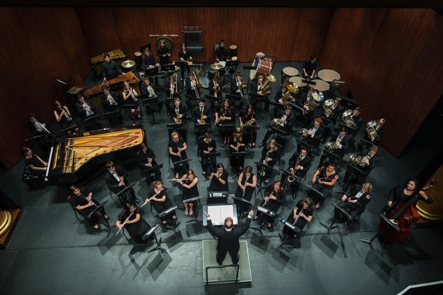 The Gettysburg College Wind Symphony performs in 2019 (Photo by Peter Francis ’21).