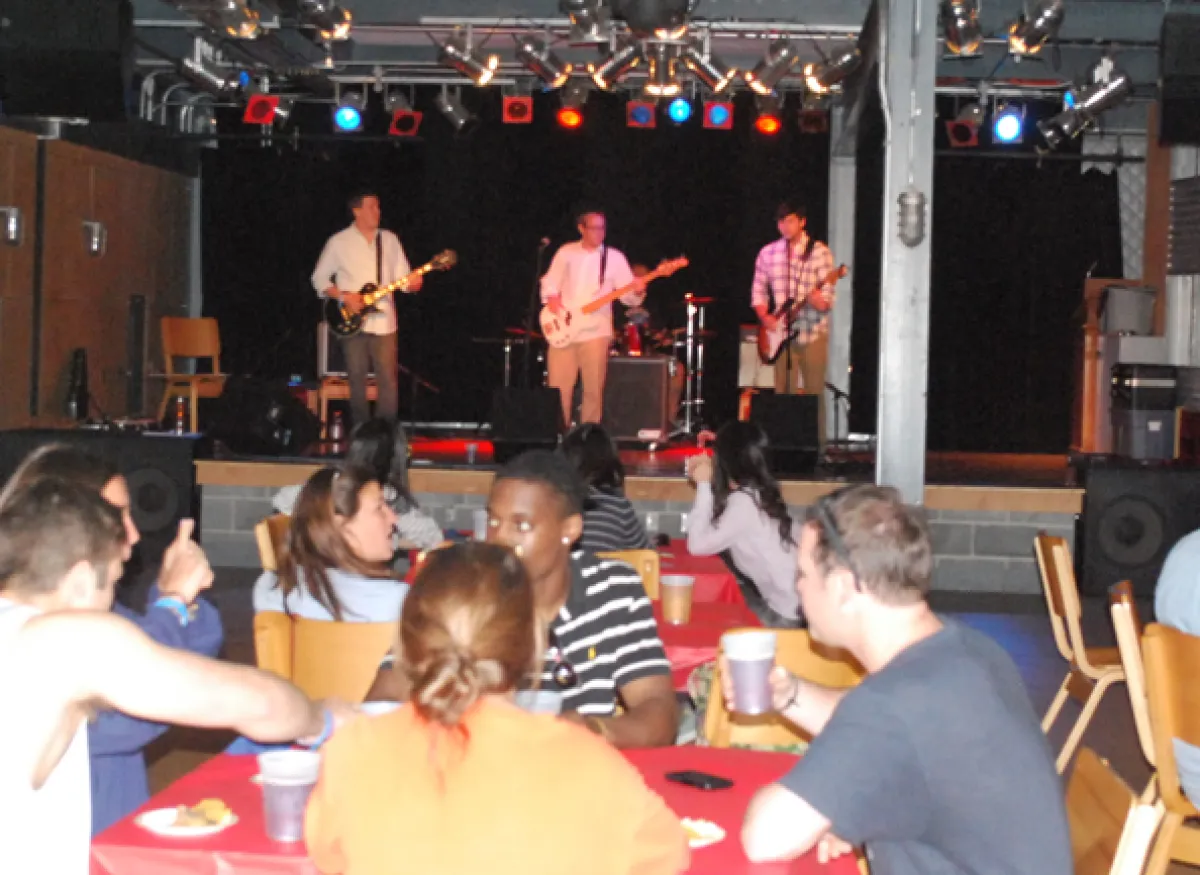 A cover band performs at the Attic.