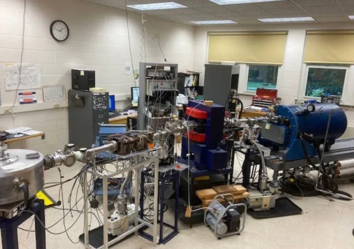 A photo of the Student Proton Accelerator laboratory at Gettysburg College.