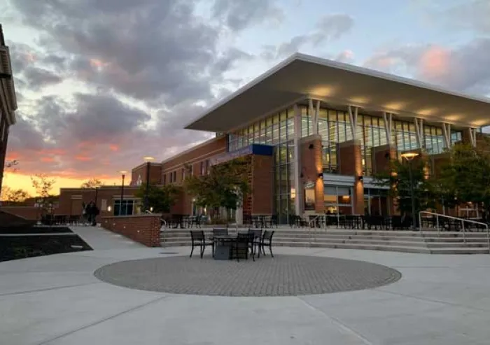 Image of the outside of the Janet Morgan Riggs student center