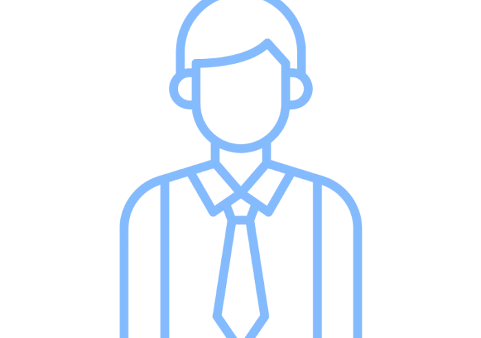 Employee wearing a tie icon