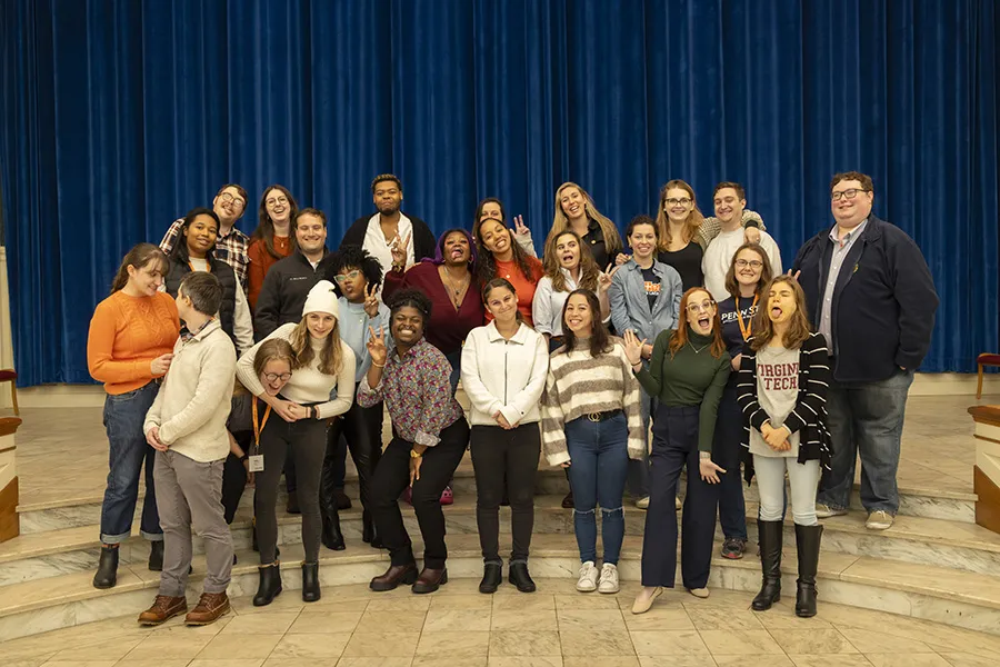 Members of the Class of 2018 strike a pose for a class photo