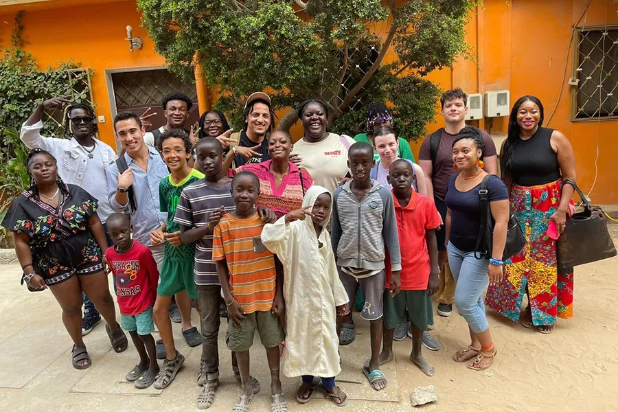 A group of Gettysburg College’s Center for Public Service members in Senegal, Africa