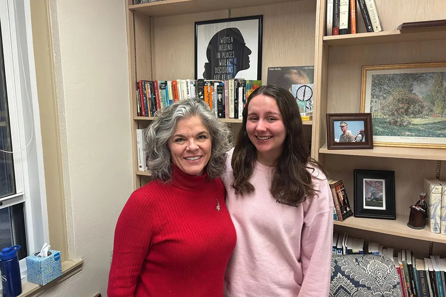 Chair Anne Douds with Ella Prieto