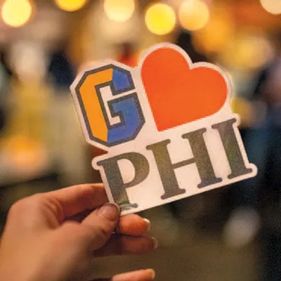 sticker G heart Philly