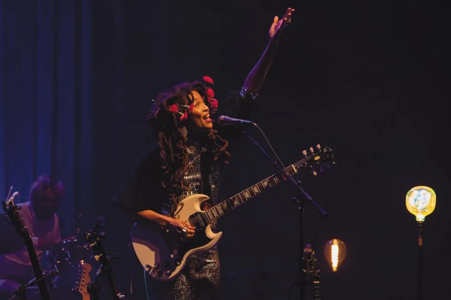 An image of Valerie June performing