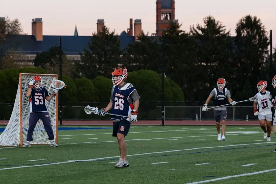 Men’s lacrosse alumni game on Shirk Field at Musselman Stadium.