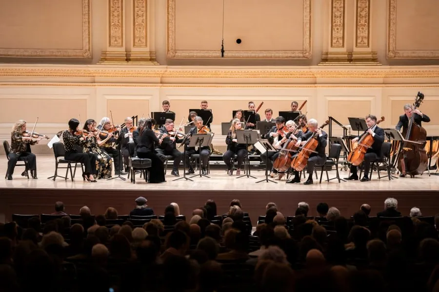 Orpheus Chamber Orchestra opened its 50th anniversary season at Carnegie Hall with soloist Roman Rabinovich in 2022.