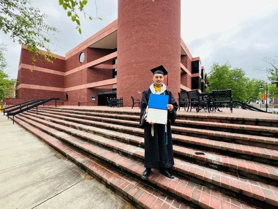 Salim Alwazir ’24 appears at Commencement for the Class of 2024. 