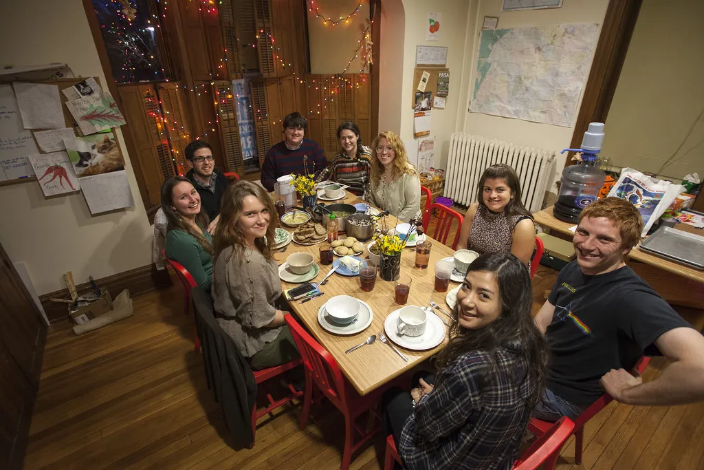 People eating together at Farmhouse