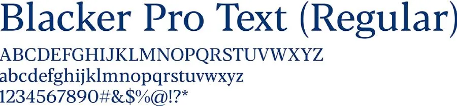 Blacker font family