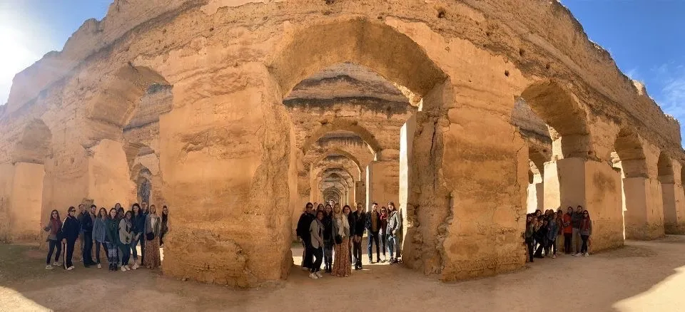 A group of students in Morocco.