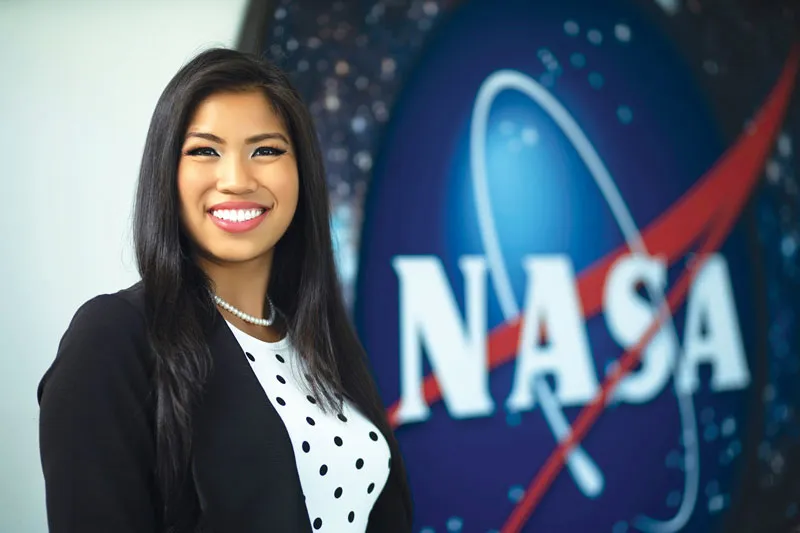 Alyssa Kaewwilai interning at NASA.