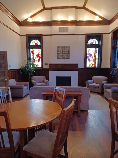 An image of the inside of Glatfelter Lodge.