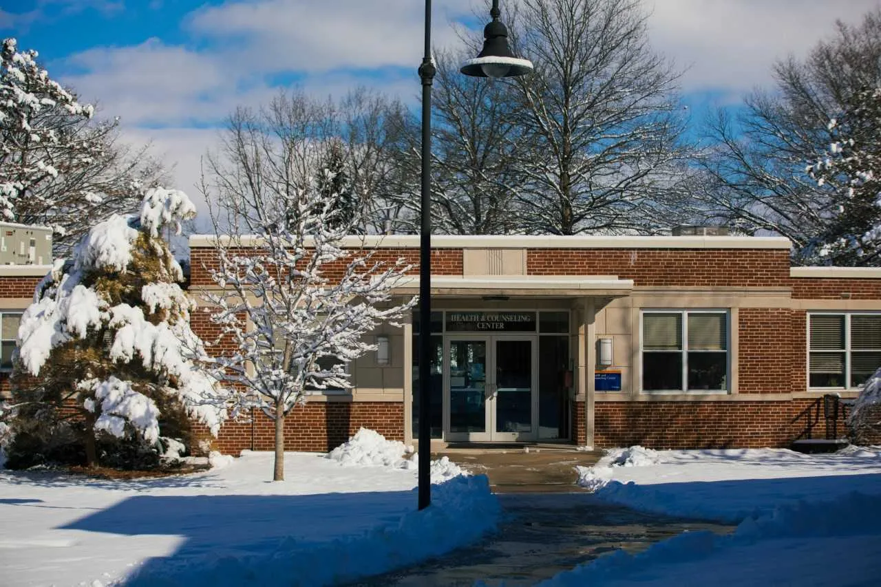An image of the Health Center building
