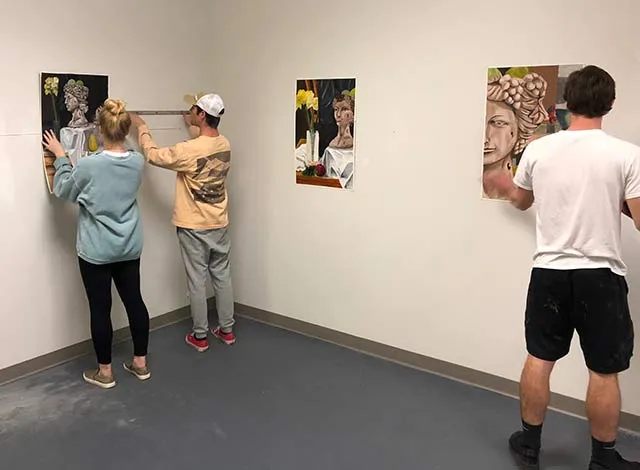installing exhibit