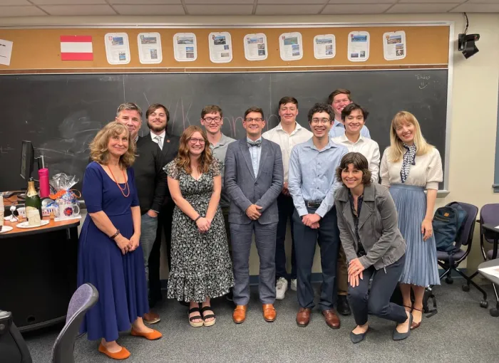 A group of students and professors.