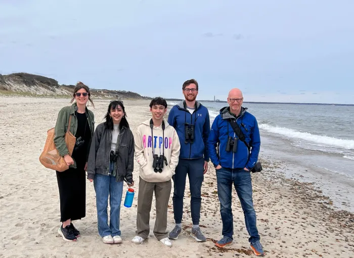 standing on the shoreline