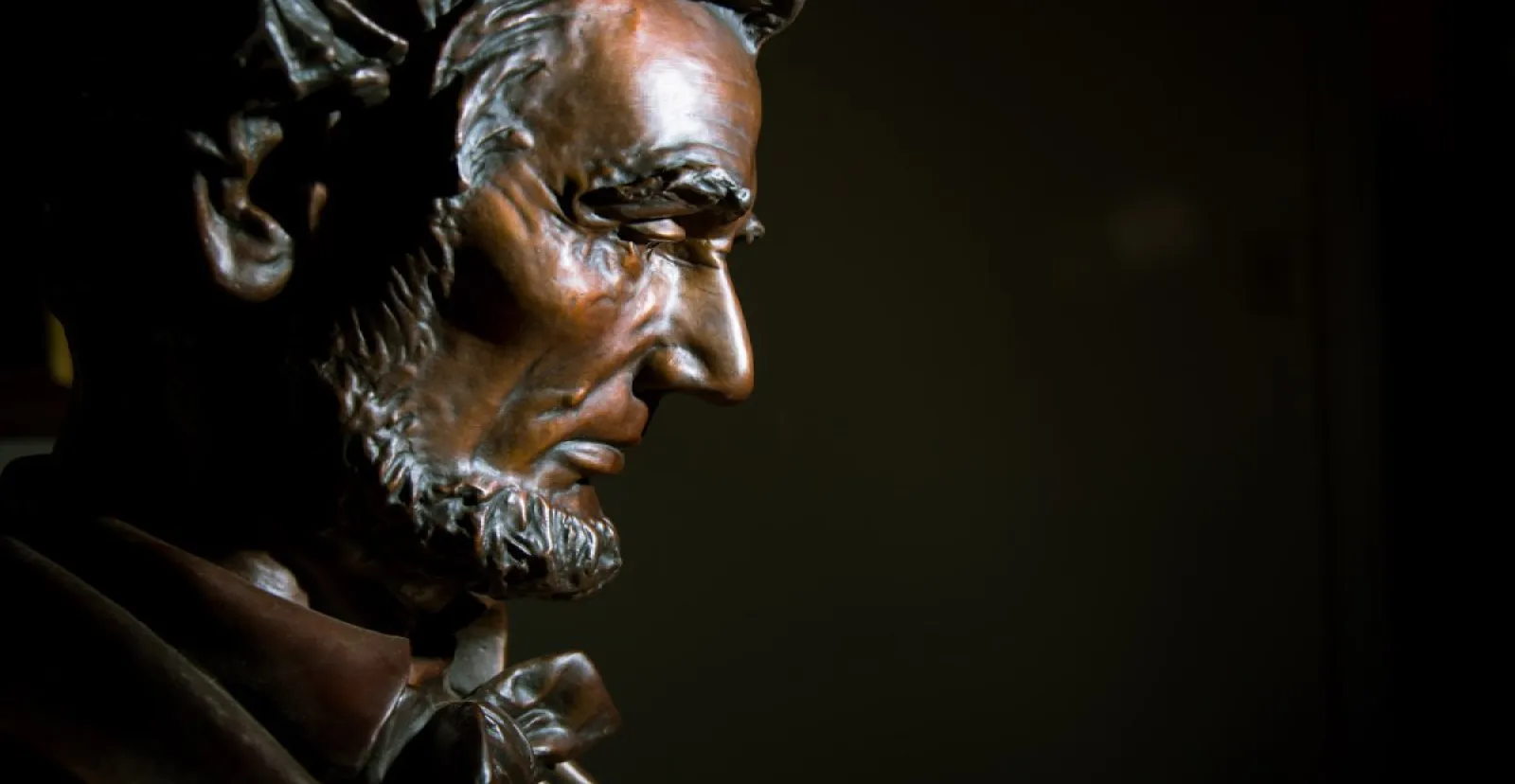 The bronze replica of Augustus Saint-Gaudens’s life-sized bust