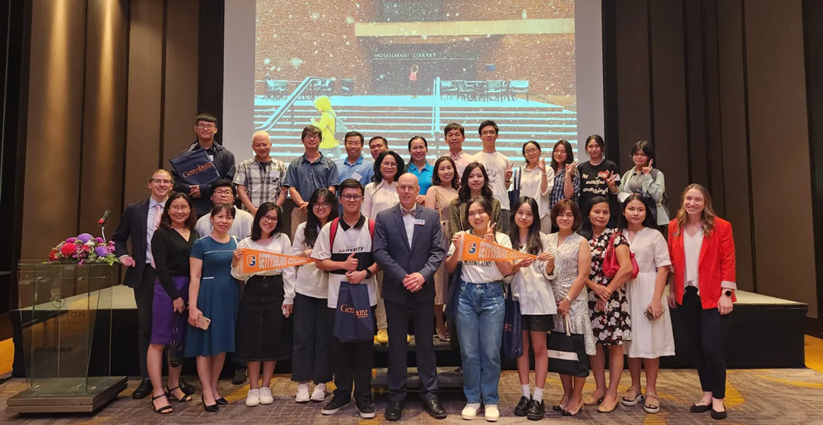 Gettysburg College hosted an informational program in Vietnam with families of current and accepted Gettysburg students