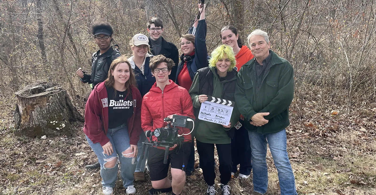 Bo Brinkman teaches Gettysburg students on video production
