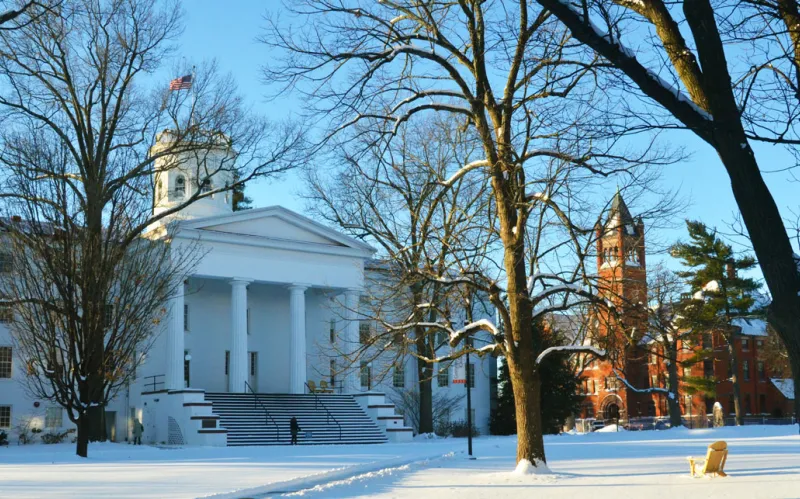 Penn Hall in the Snow