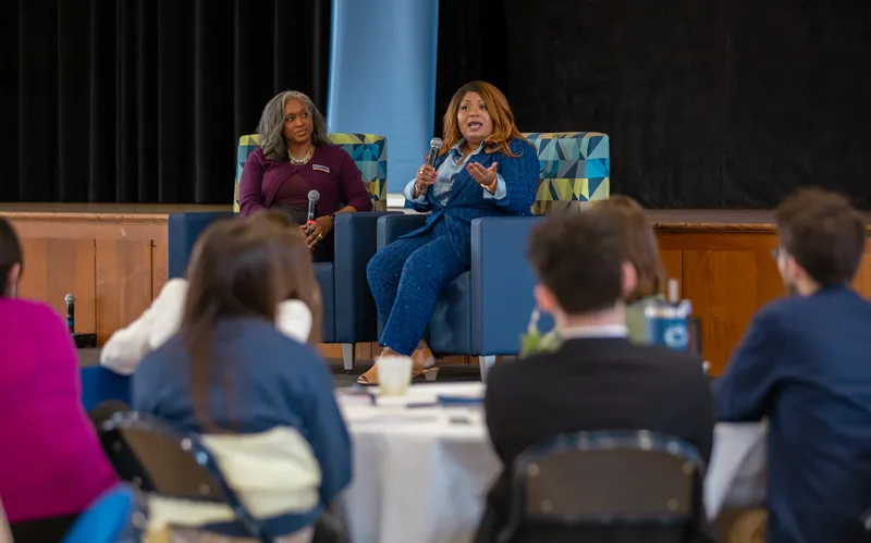 Actress and SAG-AFTRA National Board member Towanda Underdue and Executive Director Eisenhower Institute Tracie Potts 