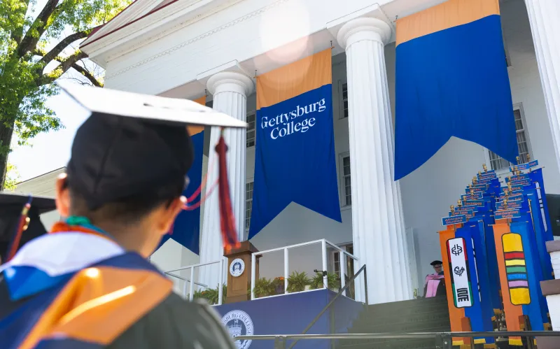 Class of 2026 Commencement ceremony in front of Pennsylvania Hall.