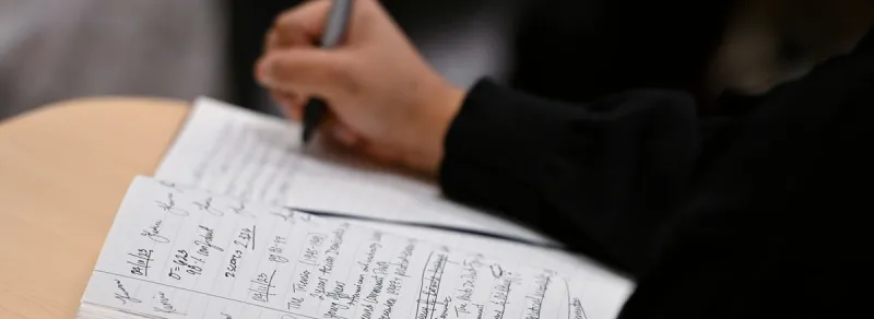 handwritten notes